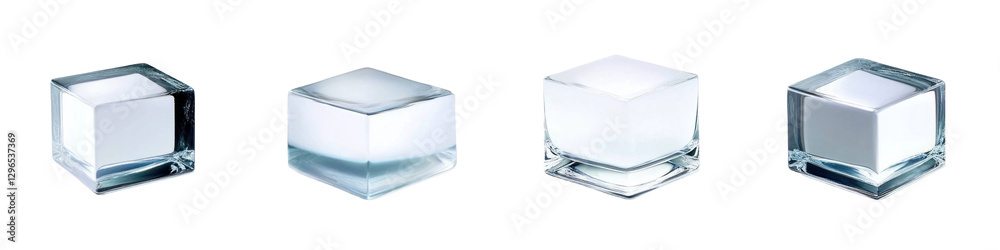 A set of glass cubes A set of glass cubes