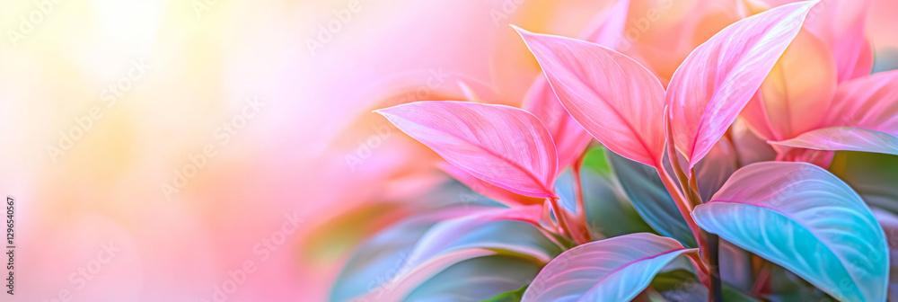 Vibrant image showing a rare pink princess philodendron, emphasizing its unique variegation on a Vibrant image showing a rare pink princess philodendron, emphasizing its unique variegation on a