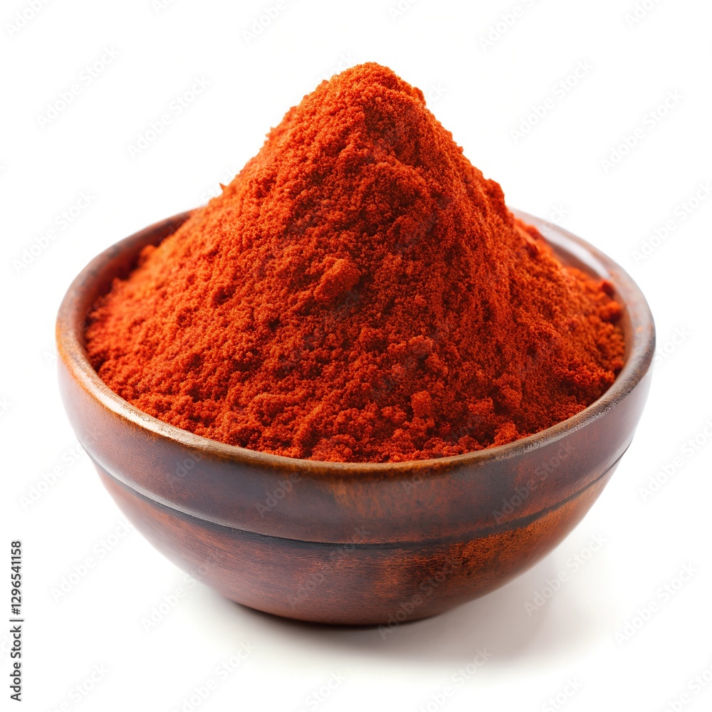Vibrant Red Paprika Powder in a Bowl - High-Quality Spice for Culinary Delights Vibrant Red Paprika Powder in a Bowl - High-Quality Spice for Culinary Delights
