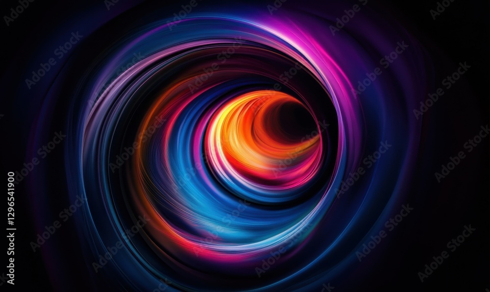 Abstract swirl of colorful smoke on a black background, illuminated by soft light creating a vibrant and dynamic composition Abstract swirl of colorful smoke on a black background, illuminated by soft light creating a vibrant and dynamic composition