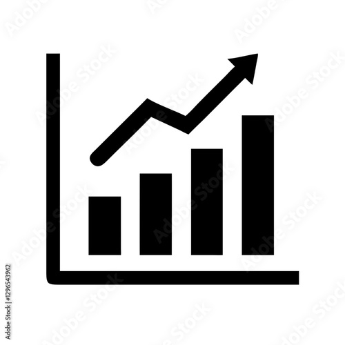 Business Profit Growth with Revenue Curve – Simple Flat Vector Illustration