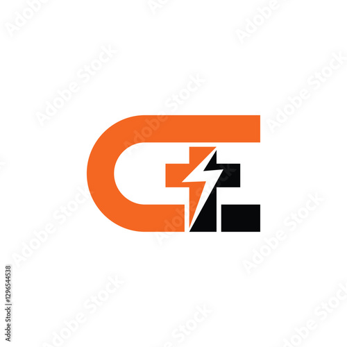 Free Download logo initial ce negative electricity - GFXLoad