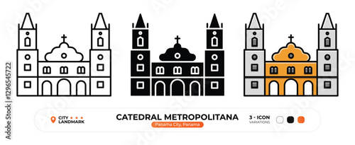 Chamberlain Bridge Line Icon. Bridgetown Barbados, Silhouette, Color Symbol, Editable Stroke.