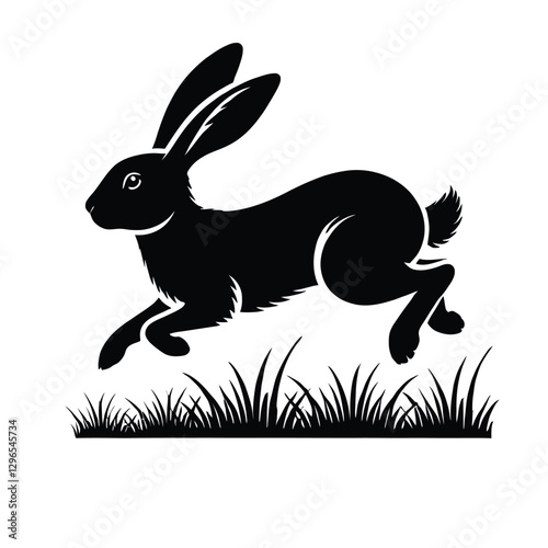 Rabbit Hopping in Meadow