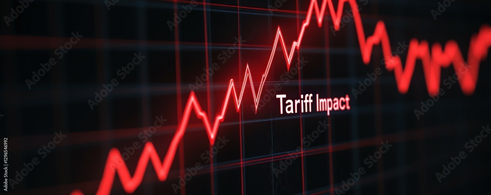 Naklejka premium The image shows a red line graph indicating fluctuations, with the text