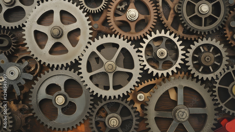 A series of interconnected gears turning in perfect harmony. A series of interconnected gears turning in perfect harmony.