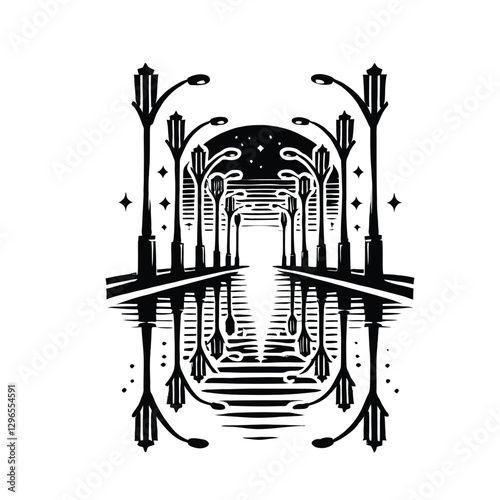 Streetlights Reflection