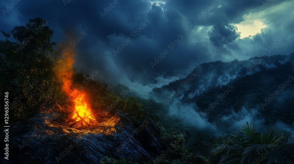 Fototapeta premium Professional Stormy Glowing Roaring Insights for Modern Applications