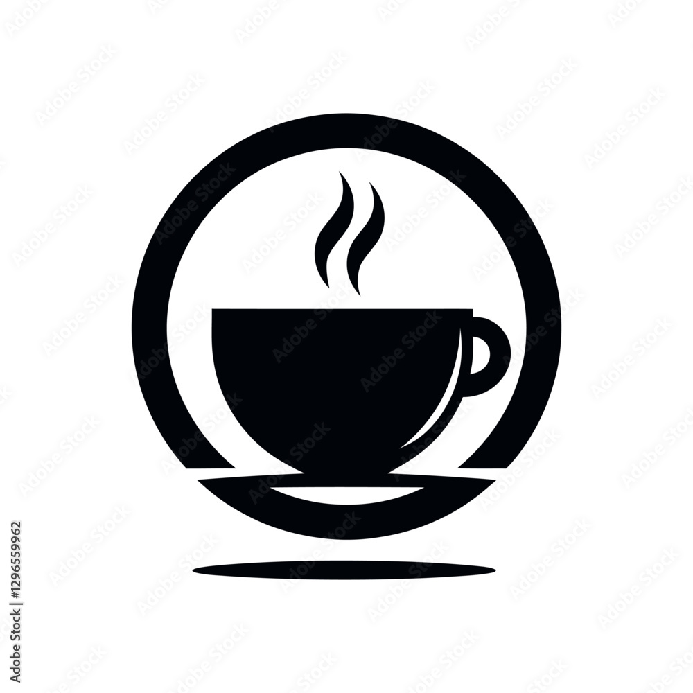Cup of Tea Vector Silhouette, Tea Cup Outline, Hot Drink Icon Cup of Tea Vector Silhouette, Tea Cup Outline, Hot Drink Icon