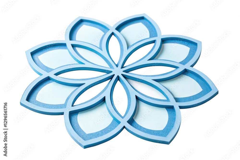 Decorative blue flower-shaped coasters suitable for home decor, special events, and table settings throughout the year, cut out Decorative blue flower-shaped coasters suitable for home decor, special events, and table settings throughout the year, cut out