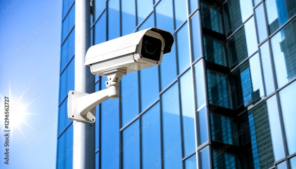 security camera on modern building security camera on modern building