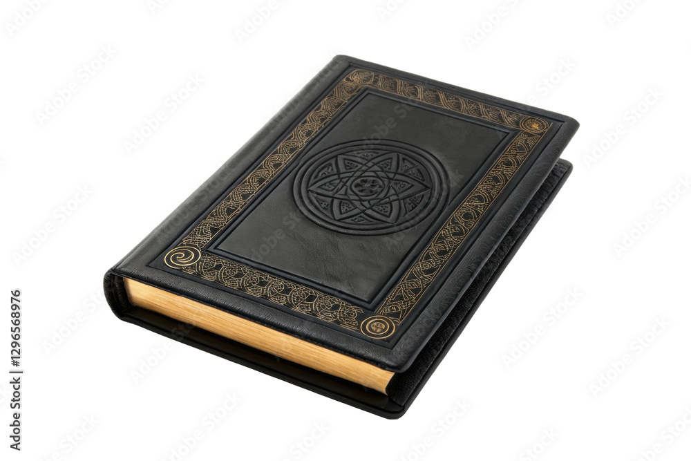 Unique leather-bound journal featuring intricate embossing and ornamental design for journaling and creative writing, cut out Unique leather-bound journal featuring intricate embossing and ornamental design for journaling and creative writing, cut out