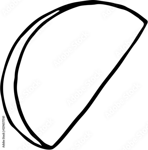 Fruit. Hand drawn vector isolated sketch. Plum