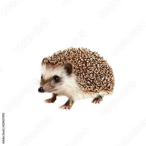 Adorable Hedgehog with Spiny Fur and Quirky Expression in Studio