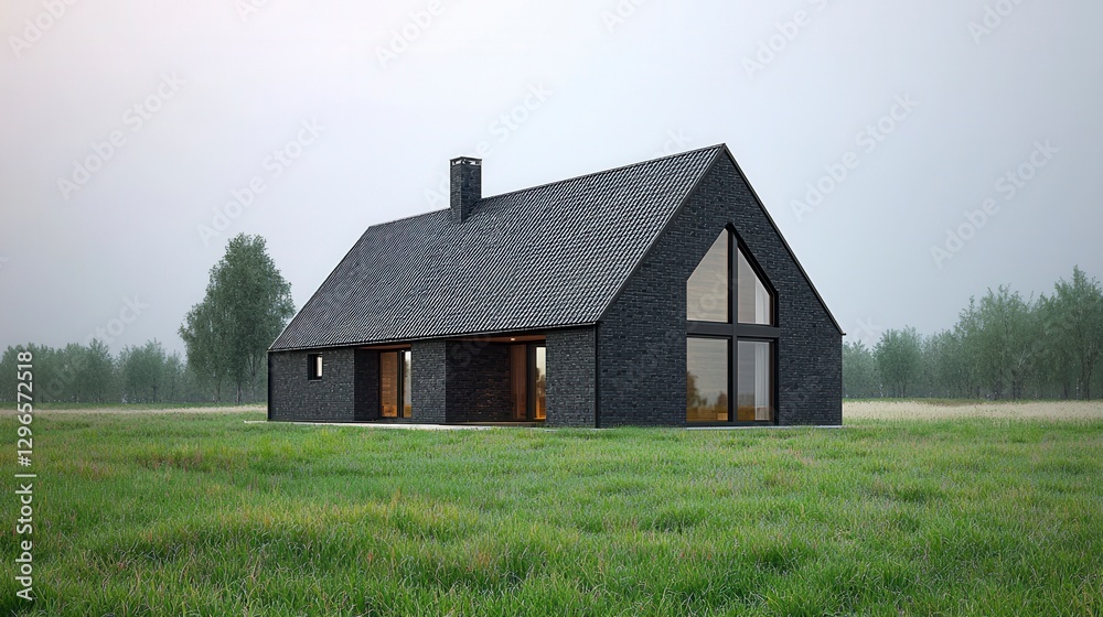 Modern Farmhouse in Rural Landscape Modern Farmhouse in Rural Landscape