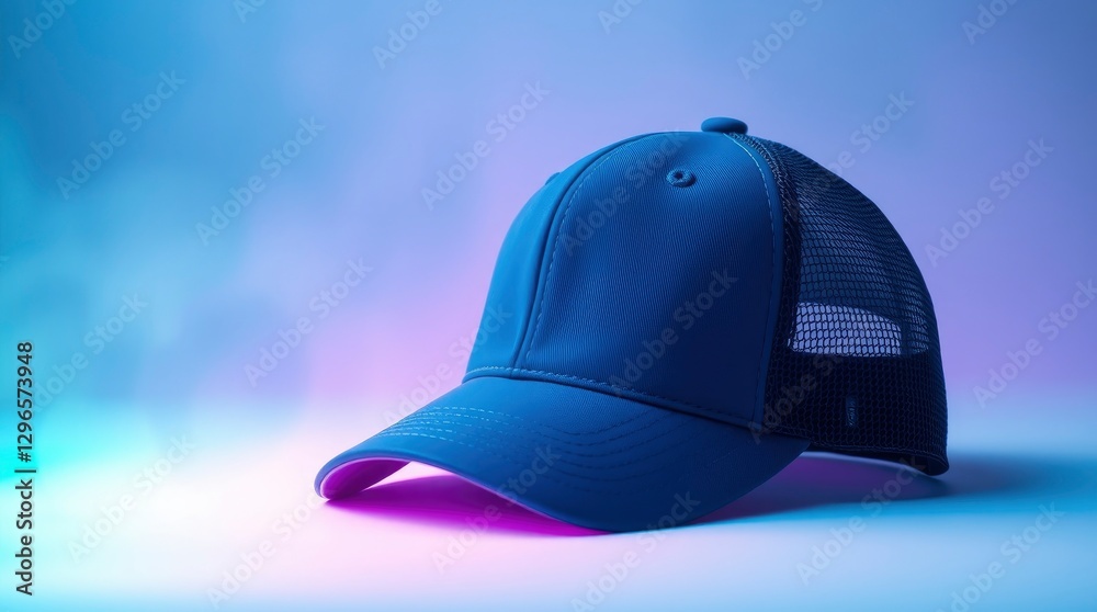 Fototapeta premium Art photograph a snapback cap or trucker hat 