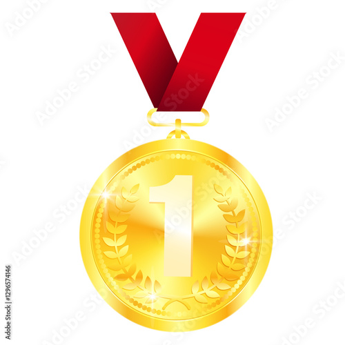 Vector image of medals. Award and honor concept. First, second and third place. Element for your design. Winner and champion