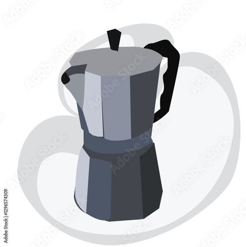 stainless steel kettle teapot home appliance. Electricity household kitchenware tools concept for cafe