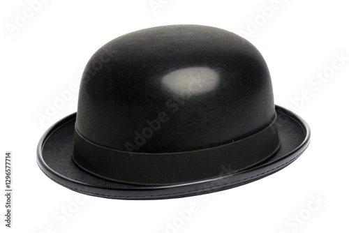 Classic bowler hat design for vintage fashion enthusiasts and costume parties, cut out