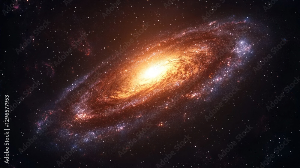 Obraz premium Spiral Galaxy in Deep Space