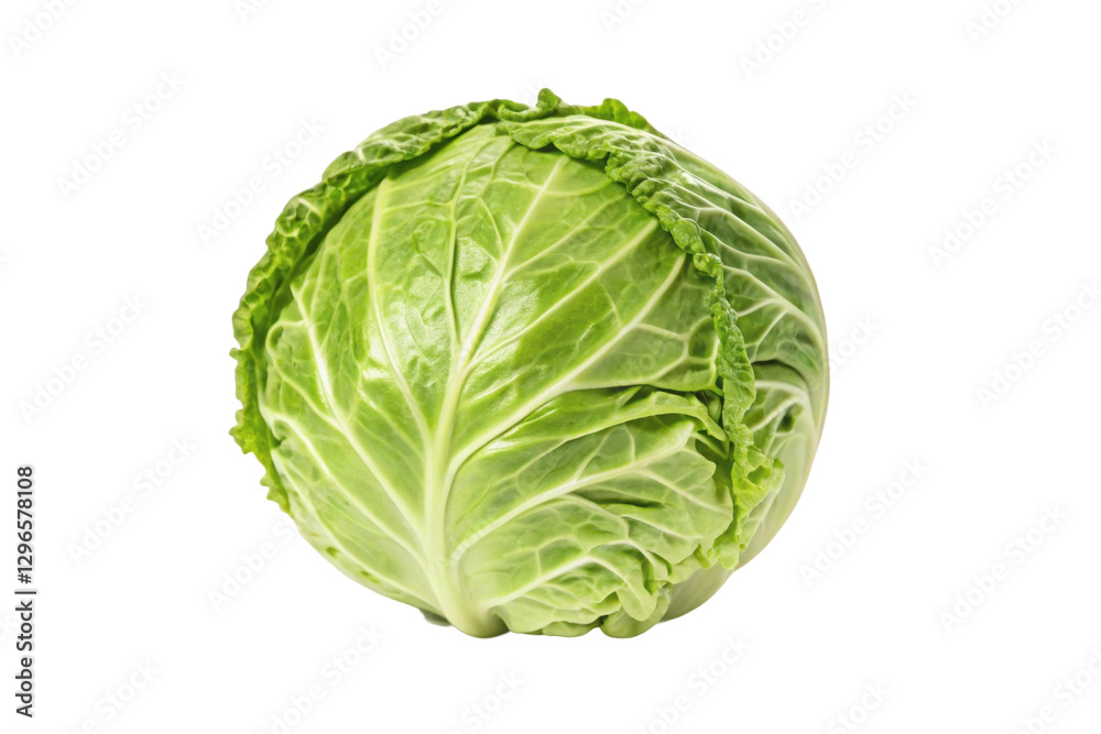 Fresh green cabbage ready for cooking or salad preparation in a kitchen setting with bright natural light for healthy meals, cut out Fresh green cabbage ready for cooking or salad preparation in a kitchen setting with bright natural light for healthy meals, cut out