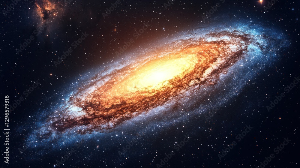 Obraz premium Spiral galaxy in deep space