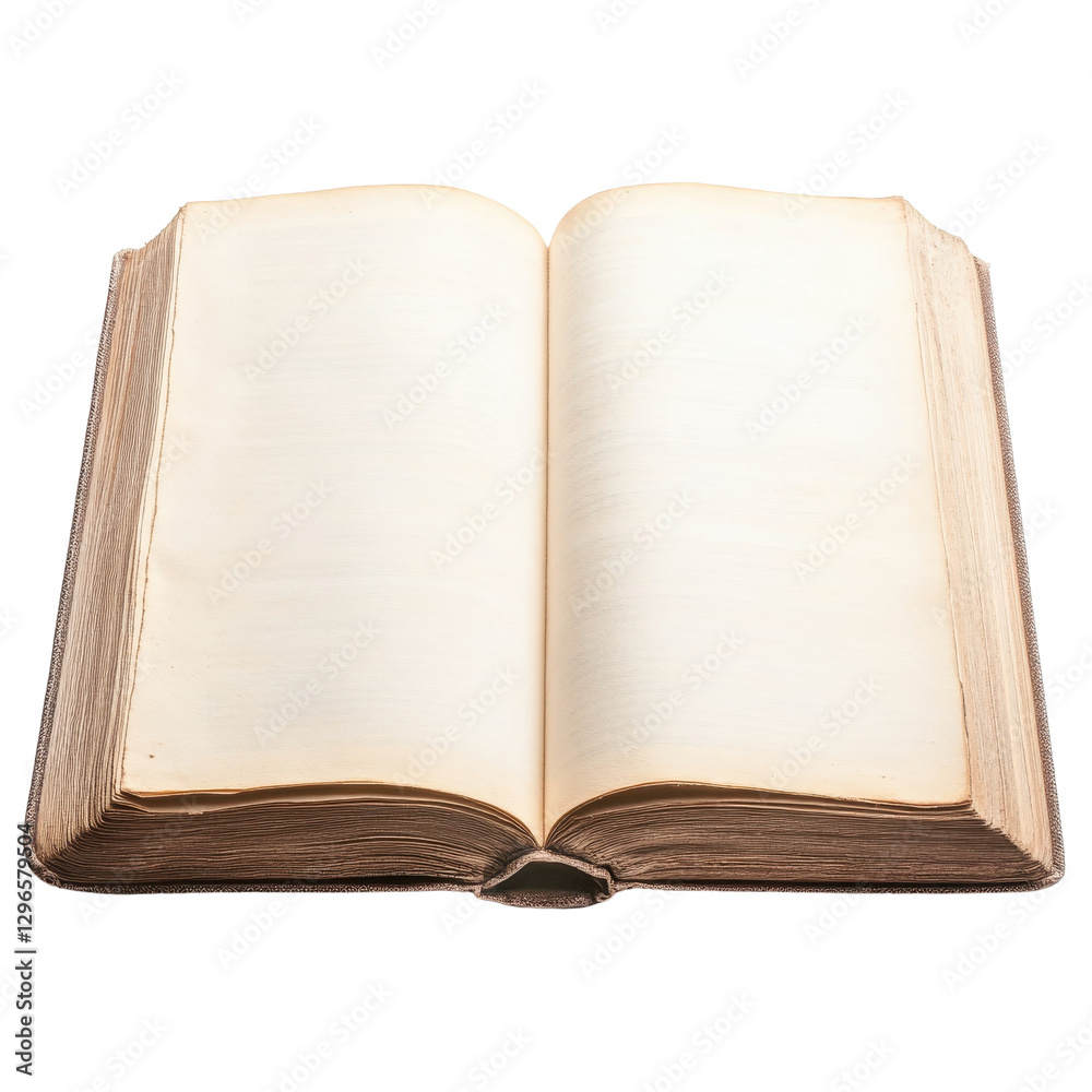 Open book with blank pages, an inviting space for creativity, written ideas waiting to be explored, educational theme. Isolated on white background or PNG Open book with blank pages, an inviting space for creativity, written ideas waiting to be explored, educational theme. Isolated on white background or PNG