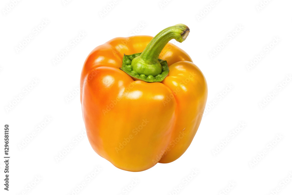 Vibrant yellow pepper showcasing its glossy skin, ideal for healthy cooking and colorful dishes, cut out Vibrant yellow pepper showcasing its glossy skin, ideal for healthy cooking and colorful dishes, cut out