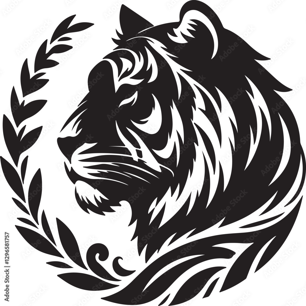 Fototapeta premium wild animals vector design oftigers isolated on white beckground
