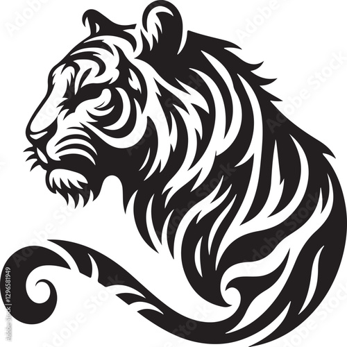 Wallpaper Mural wild animals vector design oftigers isolated on white beckground Torontodigital.ca