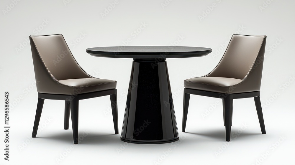 Studio shot of modern table and chairs Studio shot of modern table and chairs
