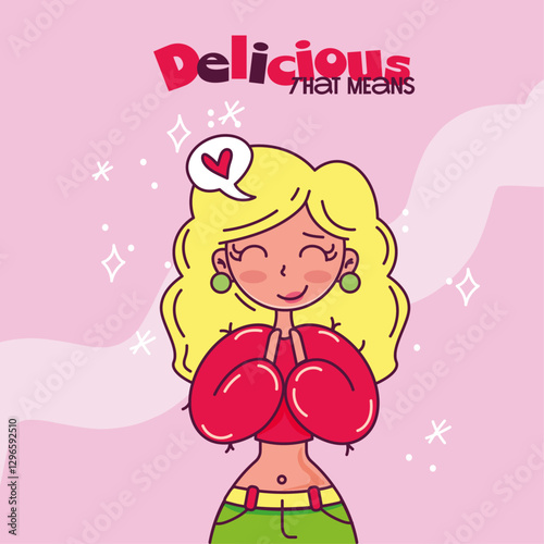 Cute girl illustration 