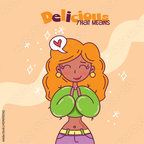 Cute girl illustration 
