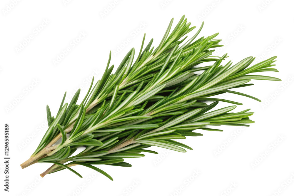 Fresh rosemary sprigs for culinary use in meal preparation and flavoring dishes, cut out Fresh rosemary sprigs for culinary use in meal preparation and flavoring dishes, cut out