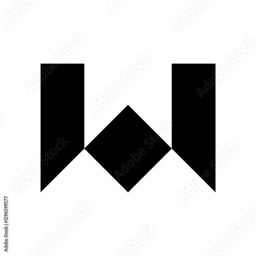 Free Download Letter W logo. Icon design. Template elements. Geometric abstract logos - GFXLoad