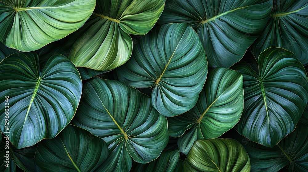 Abstract green leaf background with soft tones and patterns creating a calming visual experience Abstract green leaf background with soft tones and patterns creating a calming visual experience