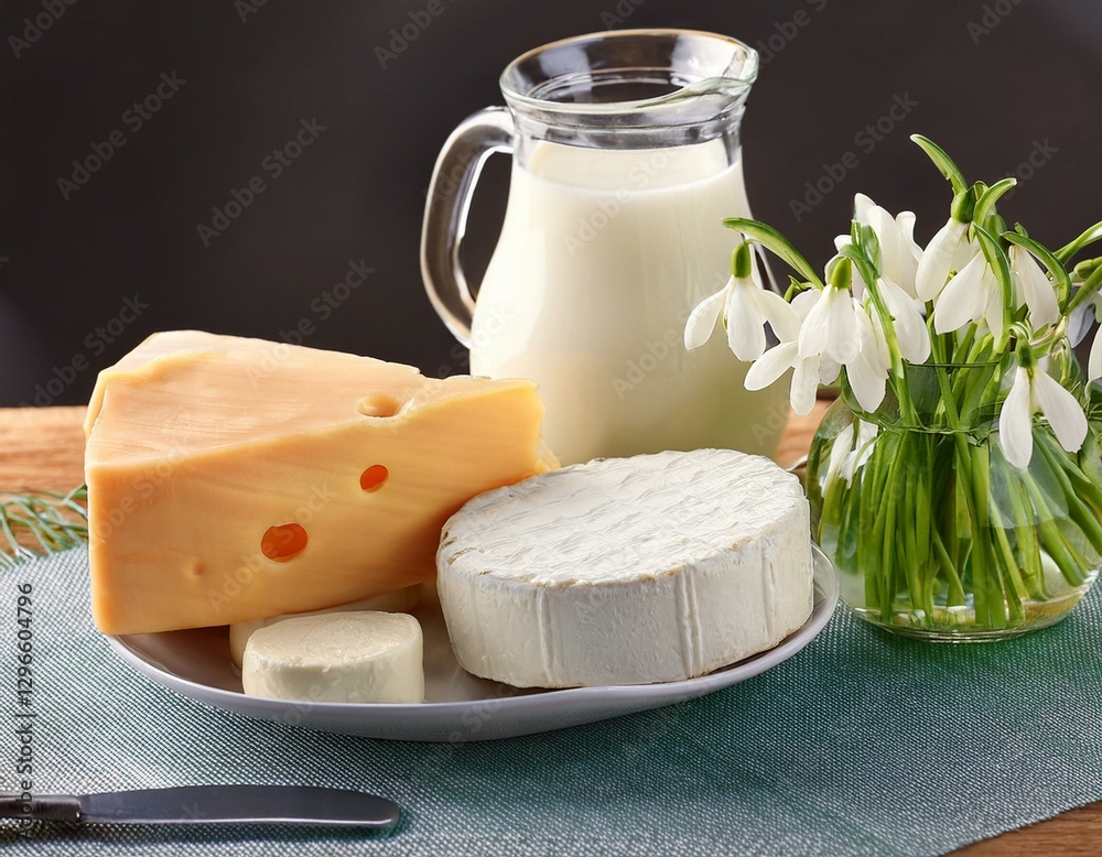 Milk and cheese