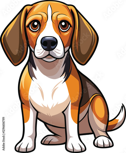 dog isolated on white background  illustration 