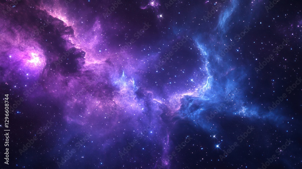 Fototapeta premium Cosmic nebulae swirling in deep space. Possible use science, education, space exploration