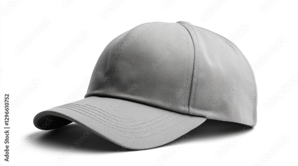 Fototapeta premium Gray Cap Isolated on Plain White Background