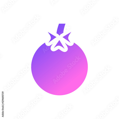 Elegant Tomato Logo Design with Gradient Color