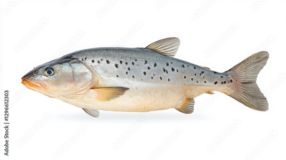 Raw Catfish on White Background Detailed Closeup Raw Catfish on White Background Detailed Closeup