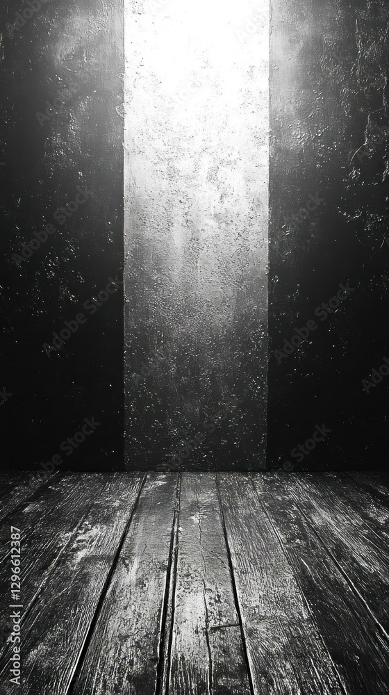Dark Moody Room: Black Wood Floor & Grey Walls
