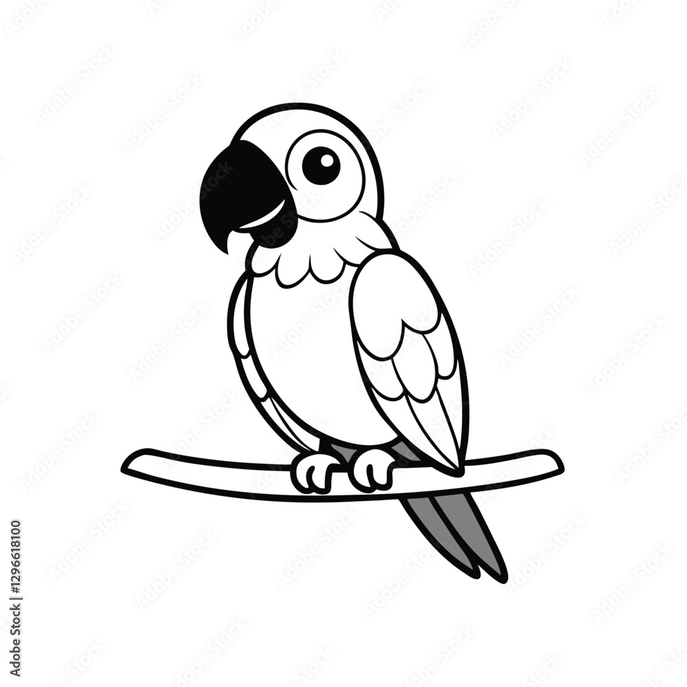 Fototapeta premium parrot on a branch