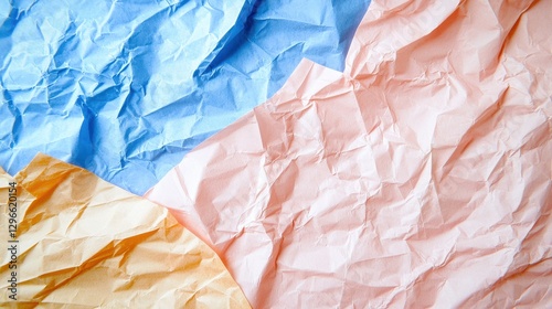 Wallpaper Mural A piece of paper on a blue and orange background showcasing simple design and color contrast Torontodigital.ca