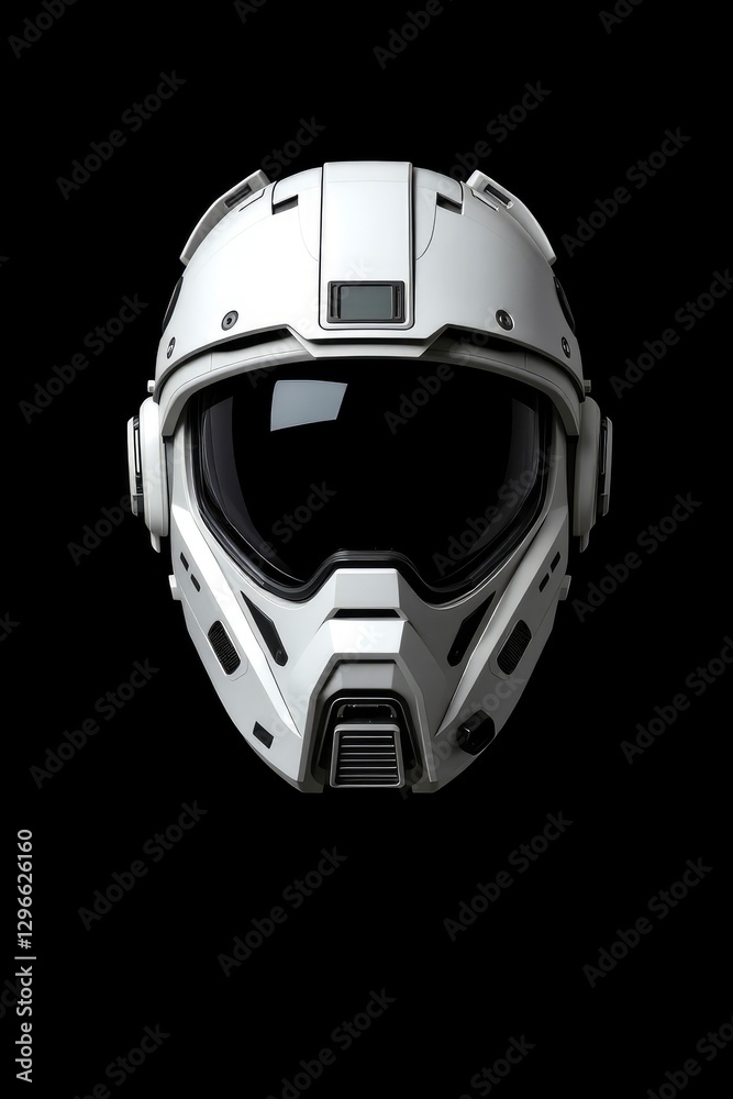 Art photograph The helmet features advanced technology and space element Art photograph The helmet features advanced technology and space element