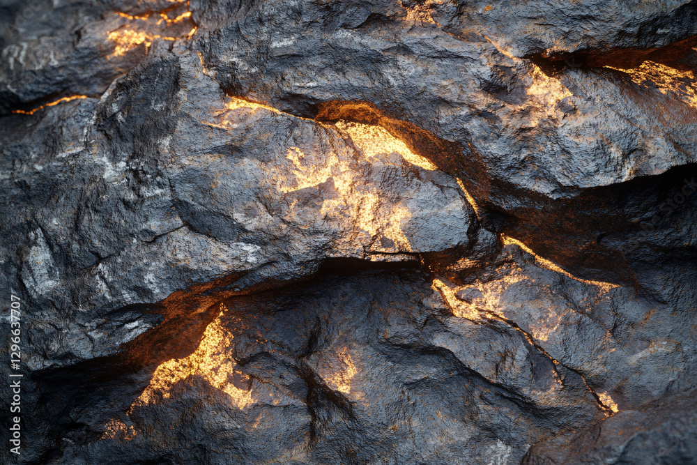 Glowing Lava Rock Texture Glowing Lava Rock Texture