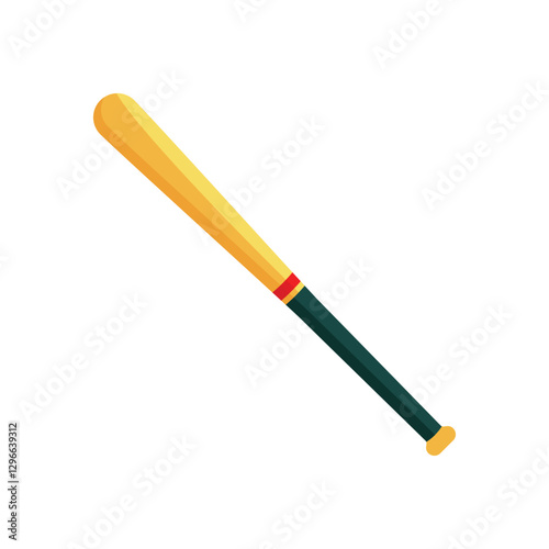 Baseball bat flat vector design isolated on a white background