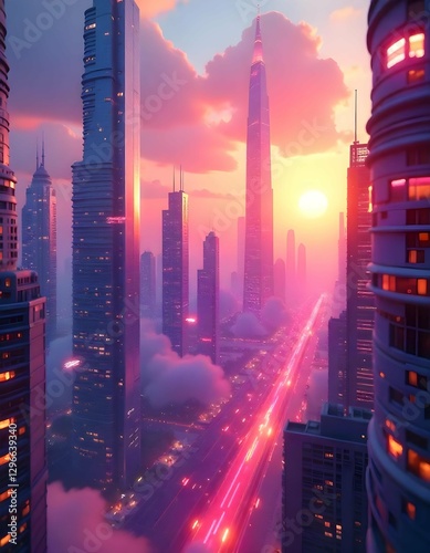 hong kong cityscape at night