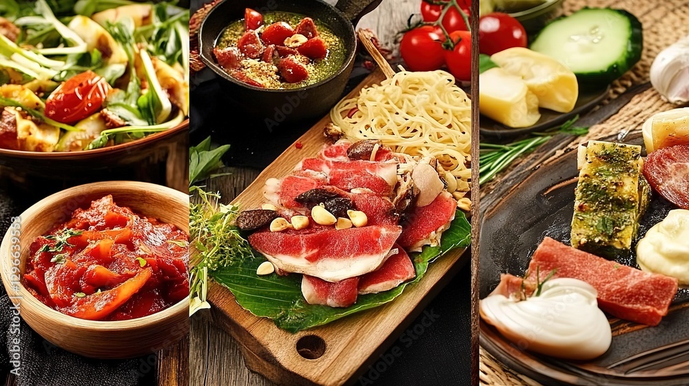 Natural food (various cuisines) Natural food (various cuisines)